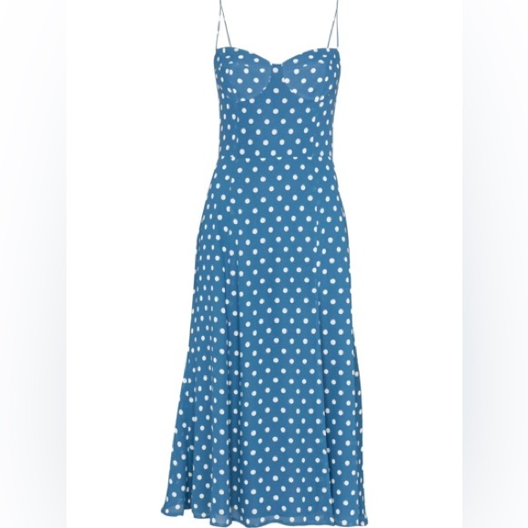 Reformation Juliette Dress Lazuli Polka Dot - Picture 3 of 6